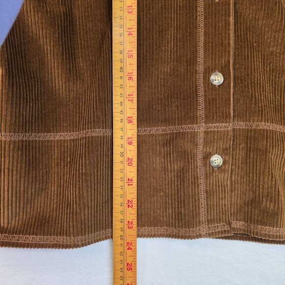 Womens Corduroy Button-Up Shirt Jacket XL Bark Vintage 90s BellePointe Deadstock - Picture 8 of 8